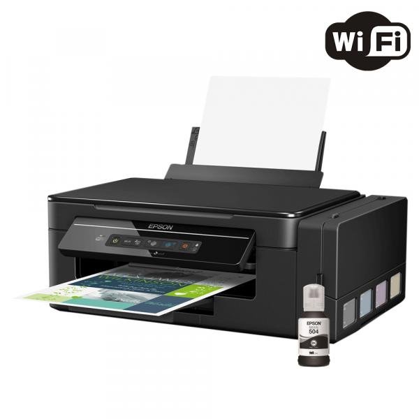 Impressora Multifuncional Epson Ecotank L396 Color Wifi com Garrafa de Tinta T504 Ciano