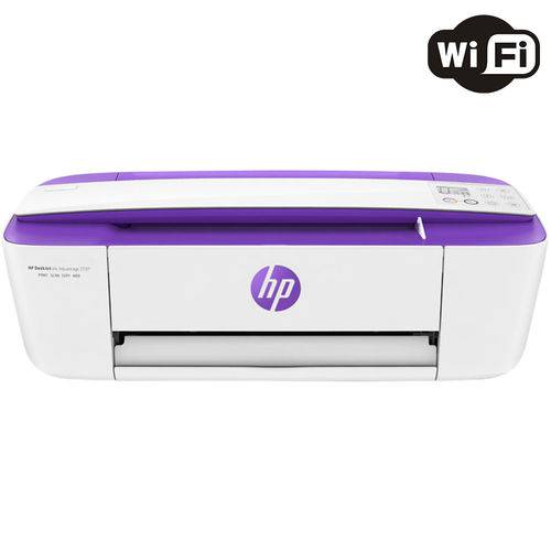 Impressora Multifuncional Hp Deskjet Ink Advantage 3787 Jato de Tinta Wireless Branco e Roxo Bivolt