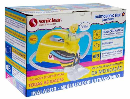 Inalador Nebulizador Ultrassônico Pulmosonic Star Premium Amarelo - Soniclear