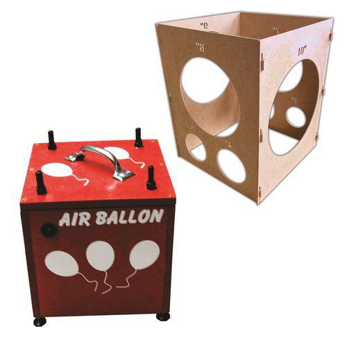 Tudo sobre 'Inflador Compressor para Balões Bexigas Bolas Balão com Medidor em MDF'