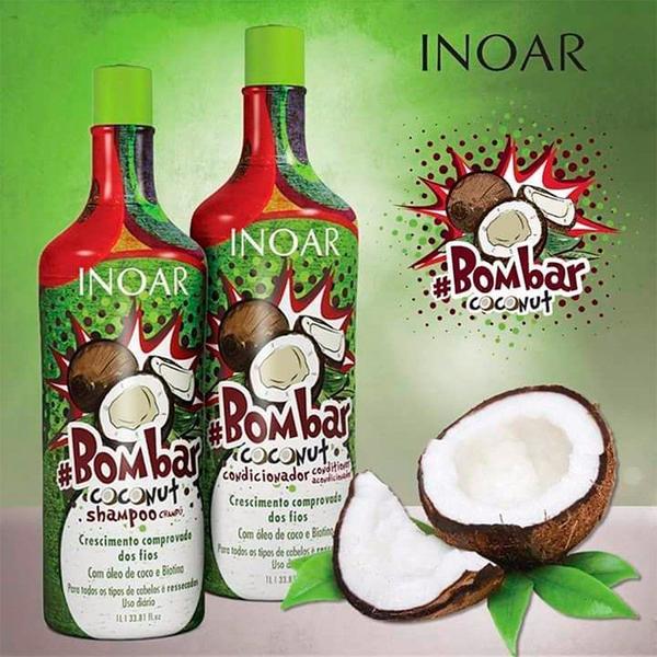 Inoar Kit Bombar Shampoo + Condicionador 1l Coconut