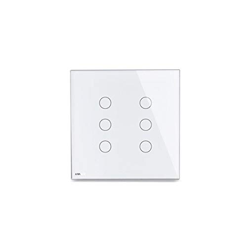 Interruptor Touch Screen com 6 Botões (4x4) com Função Remote - Branco - Livolo - LMS-VL-C506R-81
