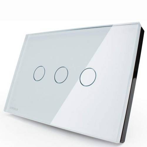Interruptor Touch Screen com 3 Botões - Branco - Livolo - Lms-Vl-C303-81