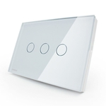 Interruptor Touch Screen com 3 botões com Função Paralelo - Branco - Livolo - LMS-VL-C303S-81