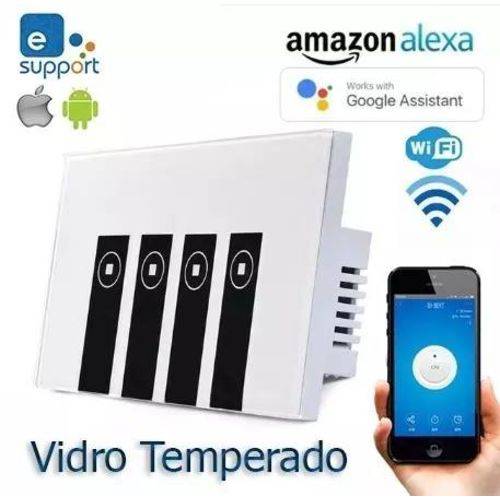 Interruptor Wifi Touch Geekbes 4 Vias App Android - Ios