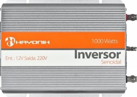 Inversor 1000W 12VDC/220V Onda Senoidal C/ USB - Hayonik