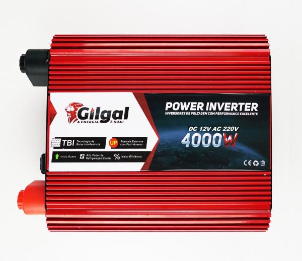 Inversor Power Inverter 12v P/ 220v Inversor 4000w 2 Tomadas - Gilgal