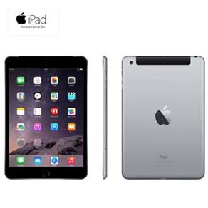IPad Mini 3 Apple com Wi-Fi, 3G/4G, Tela 7,9'', Touch ID, Bluetooth, Câmera ISight de 5MP, FaceTime HD e IOS 8 - Space Gray - IPad Mini 3 3G 16GB Cinz