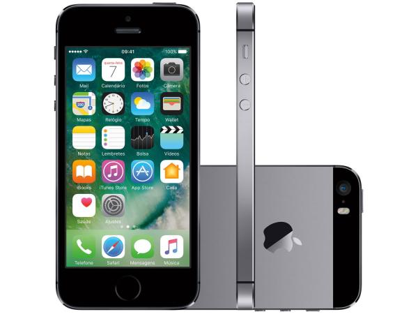 Tudo sobre 'IPhone 5s Apple 32GB Cinza Espacial Tela 4” Retina - Câmera 8MP IOS 10 Proc. M7 Touch ID'