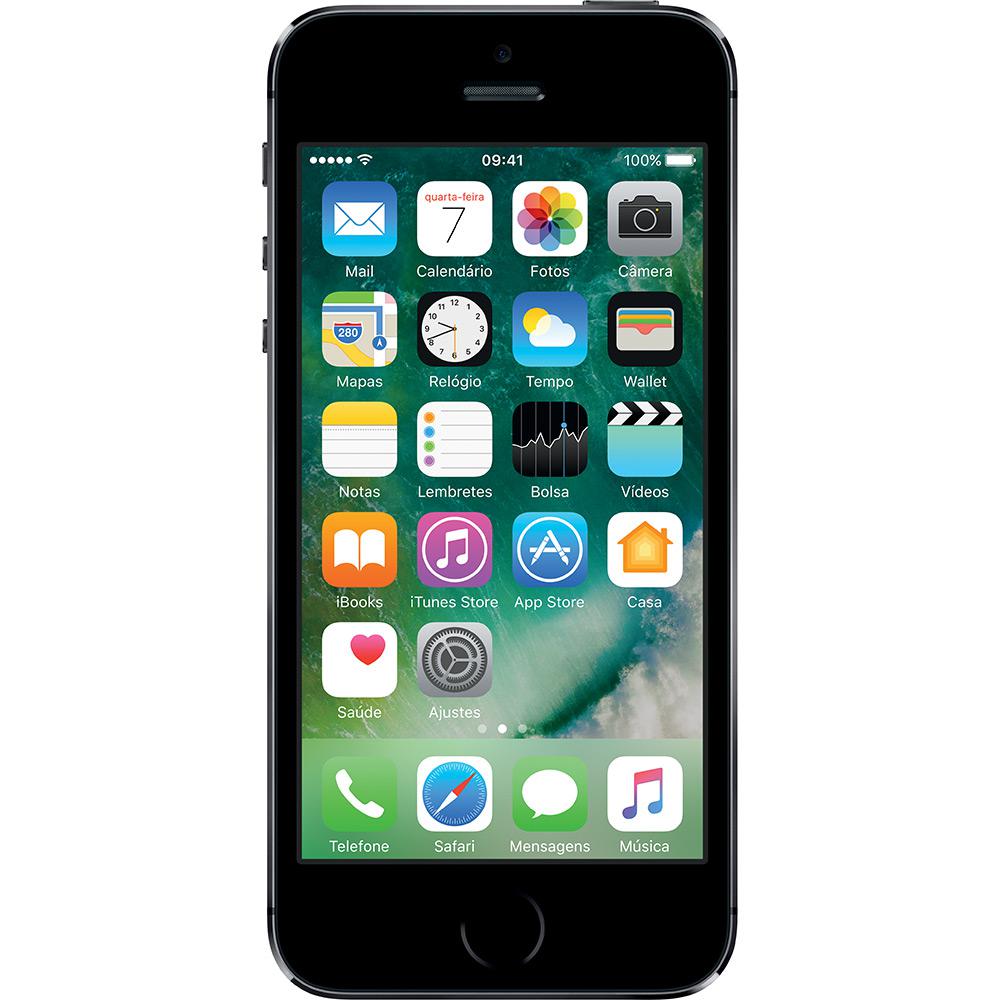 Tamanhos, Medidas e Dimensões do produto IPhone 5S 32GB Cinza Espacial Tela 4" IOS 8 4G + Wi-Fi Câmera 8MP- Apple