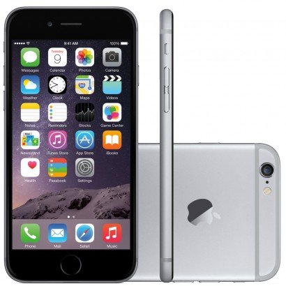 IPhone 6 64GB Cinza Espacial -Apple Tela 4.7" Câmera 8MP, 4G Processador 1.4 Ghz Dual Core