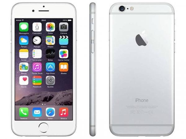 IPhone 6 Apple 16GB 4G IOS 8 Tela 4.7” Câm. 8MP - Proc. A8 Touch ID Wi-Fi GPS NFC Prata
