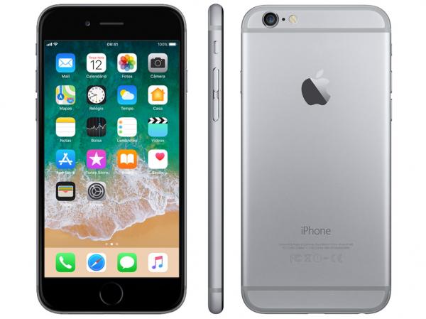 IPhone 6 Apple 16GB Cinza Espacial Tela 4,7” - Retina 4G Câmera 8MP + Frontal IOS 10 Proc. M8