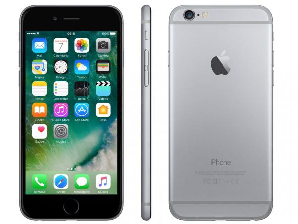 IPhone 6 Apple 16GB Cinza Espacial Tela 4.7” - Retina 4G Câmera 8MP + Frontal IOS 10 Proc. M8