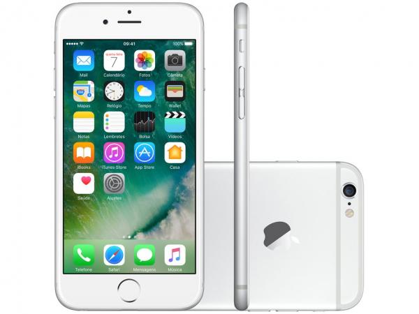 IPhone 6 Apple 16GB Prata Tela 4,7” Retina 4G - Câmera 8MP + Frontal IOS 10 Proc. M8 Touch ID