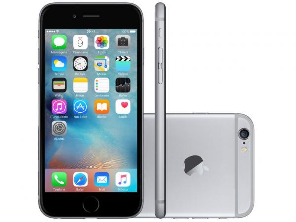 IPhone 6 Apple 16GB 4G IOS 8 Tela 4.7” Câm. 8MP - Proc. A8 Touch ID Wi-Fi GPS NFC Cinza Espacial