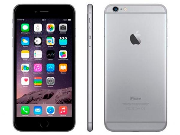 IPhone 6 Plus Apple 16GB Cinza Espacial 4G - Tela 5.5 Câm. 8MP IOS 8 Proc. Chip A8
