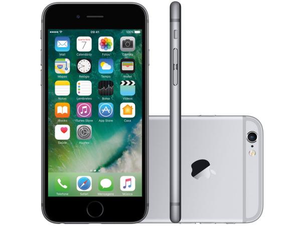 IPhone 6s Apple 16GB Cinza Espacial 4G Tela 4.7 - Retina Câm. 12MP + Selfie 5MP IOS 10 Proc. Chip A9