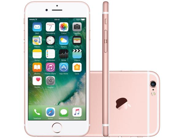 IPhone 6s Apple 16GB Ouro Rosa 4G Tela 4,7” - Retina Câm. 12MP + Selfie 5MP IOS 10 Proc. Chip A9