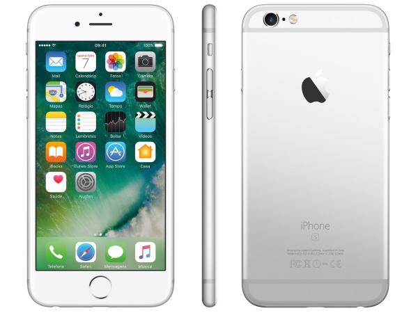IPhone 6s Apple 16GB Prata 4G Tela 4.7 Retina - Câm. 12MP + Frontal 5MP IOS 10 Proc. Chip A9