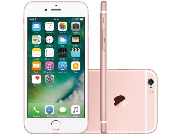 IPhone 6s Apple 128GB Ouro Rosa 4G - Tela 4.7” Retina Câmera 5MP IOS 10 Proc. A9 Wi-Fi