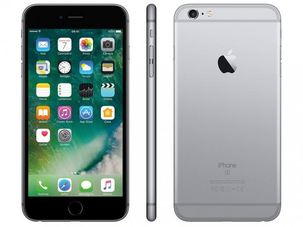 IPhone 6s Plus Apple 128GB Cinza Espacial 4G - Tela 5.5” Retina Câm. 12MP + Selfie 5MP IOS 10