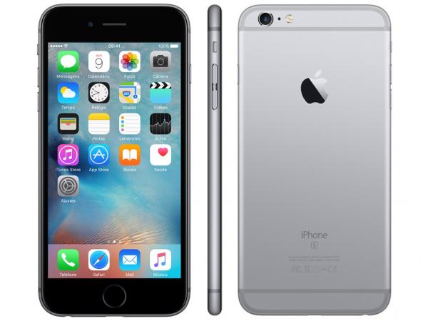 IPhone 6s Plus Apple 64GB Cinza Espacial 4G - Tela 5.5 Retina Câm. 12MP + Selfie 5MP IOS 10