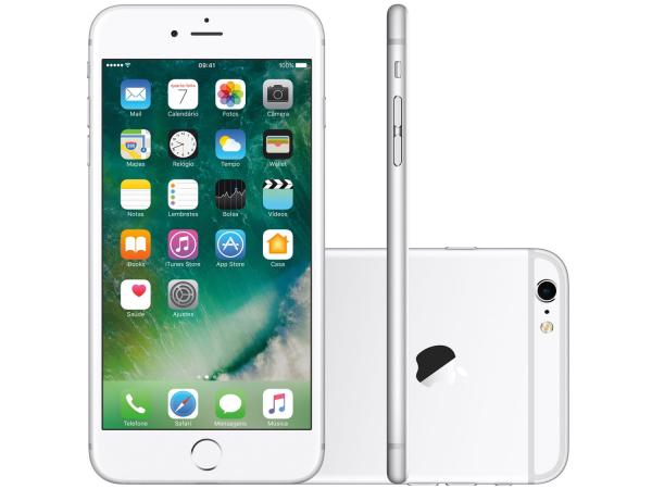 IPhone 6s Plus Apple 64GB Prata 4G Tela 5.5” - Retina Câm. 12MP + Selfie 5MP IOS 10 Proc. Chip A9