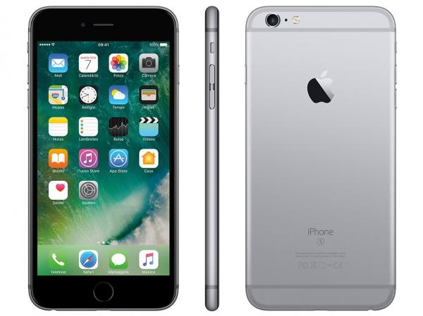 IPhone 6s Plus Apple 32GB Cinza Espacial 4G - Tela 5.5” Retina Câm. 12MP + Selfie 5MP IOS 10