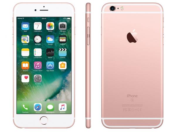 IPhone 6s Plus Apple 32GB Ouro Rosa 4G Tela 5.5” - Retina Câm. 12MP + Selfie 5MP IOS 10