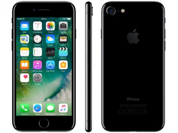 IPhone 7 Apple 128GB Preto Brilhante 4G Tela 4.7” - Retina Câm. 12MP + Selfie 7MP IOS 10