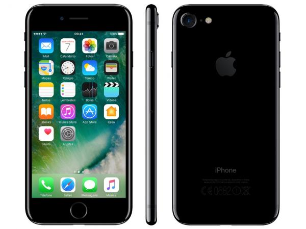 IPhone 7 Apple 256GB Preto Brilhante 4G Tela 4.7” - Retina Câm. 12MP + Selfie 7MP IOS 10