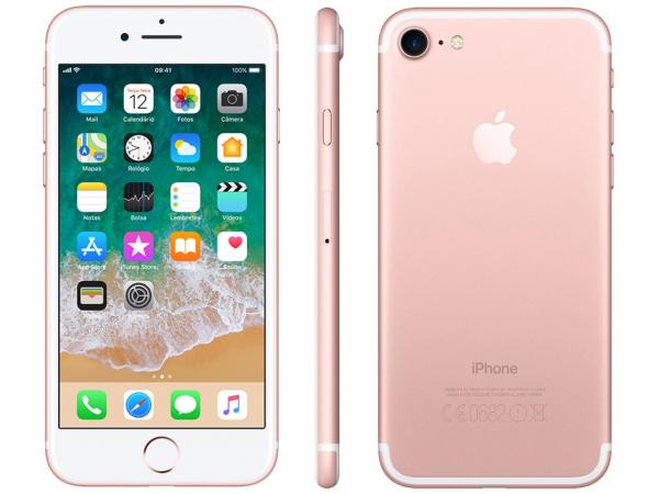 IPhone 7 Apple 32GB Ouro Rosa 4G Tela 4.7” Retina - Câm. 12MP + Selfie 7MP IOS 11 Proc. Chip A10