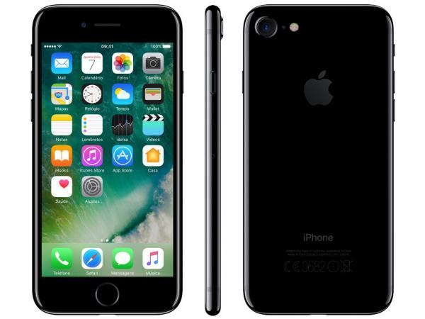 IPhone 7 Apple 32GB Preto Brilhante 4G Tela 4,7” - Retina Câm 12MP + Selfie 7MP IOS 11 Proc. Chip A10
