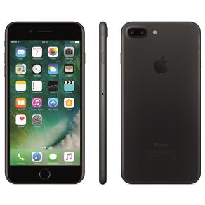 IPhone 7 Apple Plus com 256GB, Tela Retina HD de 5,5”, IOS 10, Dupla Câmera Traseira, Resistente à Água, Wi-Fi, 4G LTE e NFC - Preto Matte