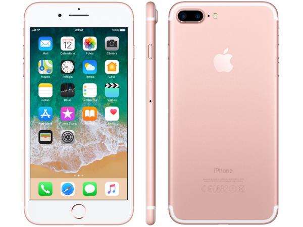 IPhone 7 Plus Apple 32GB Ouro Rosa 4G 5,5” Retina - Câm. 12MP + Selfie 7MP IOS 11 Proc. Chip A10