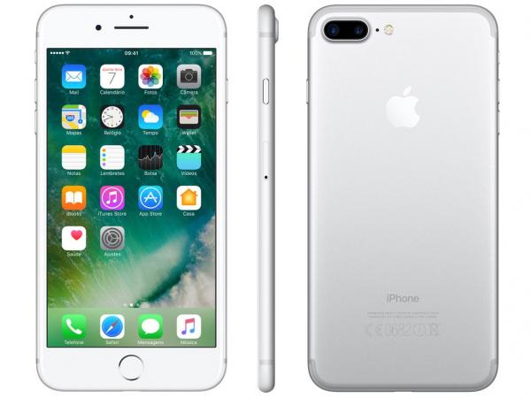 IPhone 7 Plus Apple 32GB Prateado 4G Tela 5.5” - Câm. 12MP + Selfie 7MP IOS 10 Proc. Chip A10