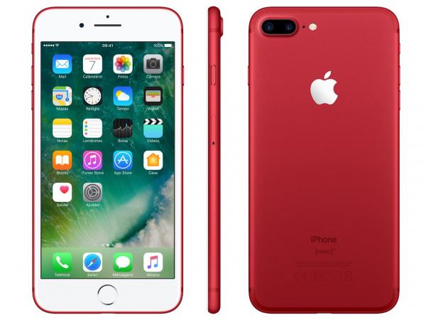 Tudo sobre 'IPhone 7 Plus Red Special Edition Apple 256GB - 4G 5.5” Câm. 12MP + Selfie 7MP IOS 10'