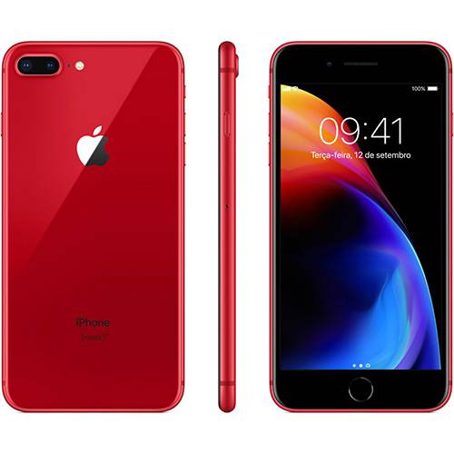 Tamanhos, Medidas e Dimensões do produto IPhone 8 Plus 256GB Vermelho Special Edition Tela 5.5" IOS 11 4G Câmera 12MP - Apple