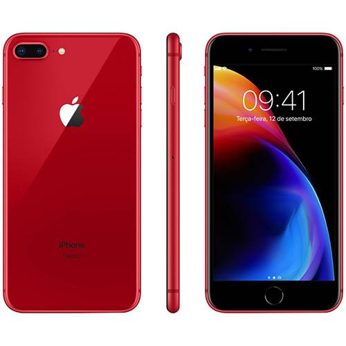 Tamanhos, Medidas e Dimensões do produto IPhone 8 Plus 64GB Vermelho Special Edition Tela 5.5" IOS 11 4G Câmera 12MP - Apple