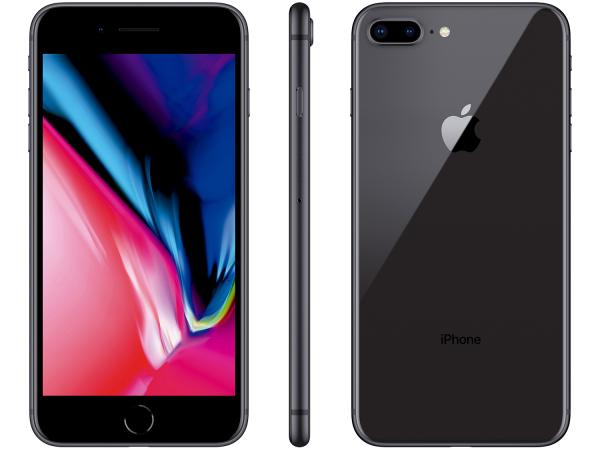 IPhone 8 Plus Apple 256GB Cinza Espacial 4G - Tela 5,5” Retina Câm. Dupla + Selfie 7MP IOS 12