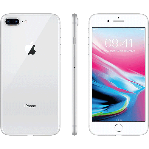 IPhone 8 Plus Prata 64GB Tela 5.5" IOS 11 4G Wi-Fi Câmera 12MP - Apple