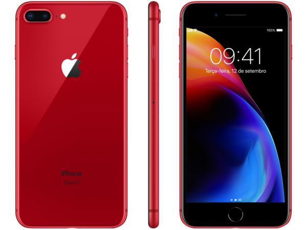 🏷️【Tudo Sobre】→ IPhone 8 Plus Product (RED) Special Edition Apple - 256GB  Vermelho 4G 5.5” Retina Câm 12MP+Selfie 7MP