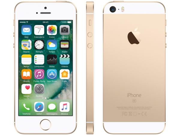 IPhone SE Apple 16GB Dourado 4G Tela 4” - Retina Câm. 12MP IOS 10 Proc. Chip A9 Touch ID