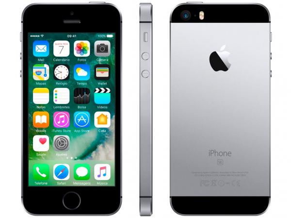 IPhone SE Apple 128GB Cinza Espacial 4G Tela 4” - Retina Câm. 12MP IOS 10 Proc. Chip A9 Touch ID