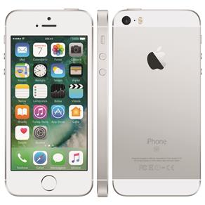 IPhone SE Apple com 128GB, Tela 4”, IOS 9, Sensor de Impressão Digital, Câmera ISight 12MP, Wi-Fi, 3G/4G, GPS, MP3, Bluetooth e NFC – Prateado