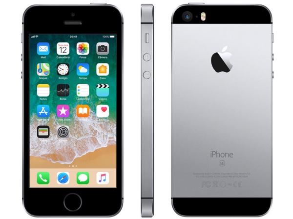 IPhone SE Apple 32GB Cinza Espacial 4G Tela 4” - Retina Câm. 12MP IOS 11 Proc. Chip A9 Touch ID