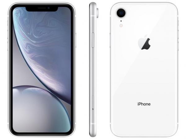 IPhone XR Apple 128GB Branco 4G Tela 6,1” Retina - Câm. 12MP + Selfie 7MP IOS 12 Proc. Chip A12