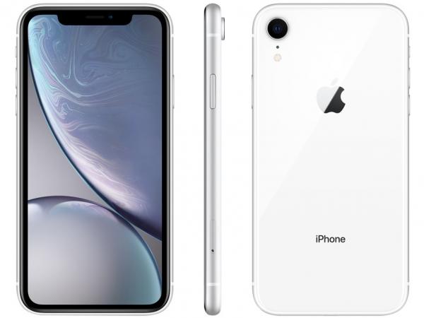 IPhone XR Apple 256GB Branco 4G Tela 6,1” Retina - Câm. 12MP + Selfie 7MP IOS 12 Proc. Chip A12