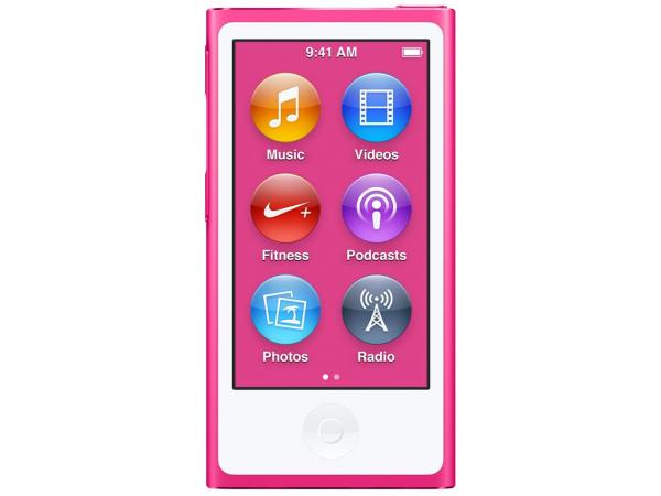 IPod Nano Apple 16GB Tela 2,5 Apple - Multi Touch Rádio FM e Bluetooth Pink